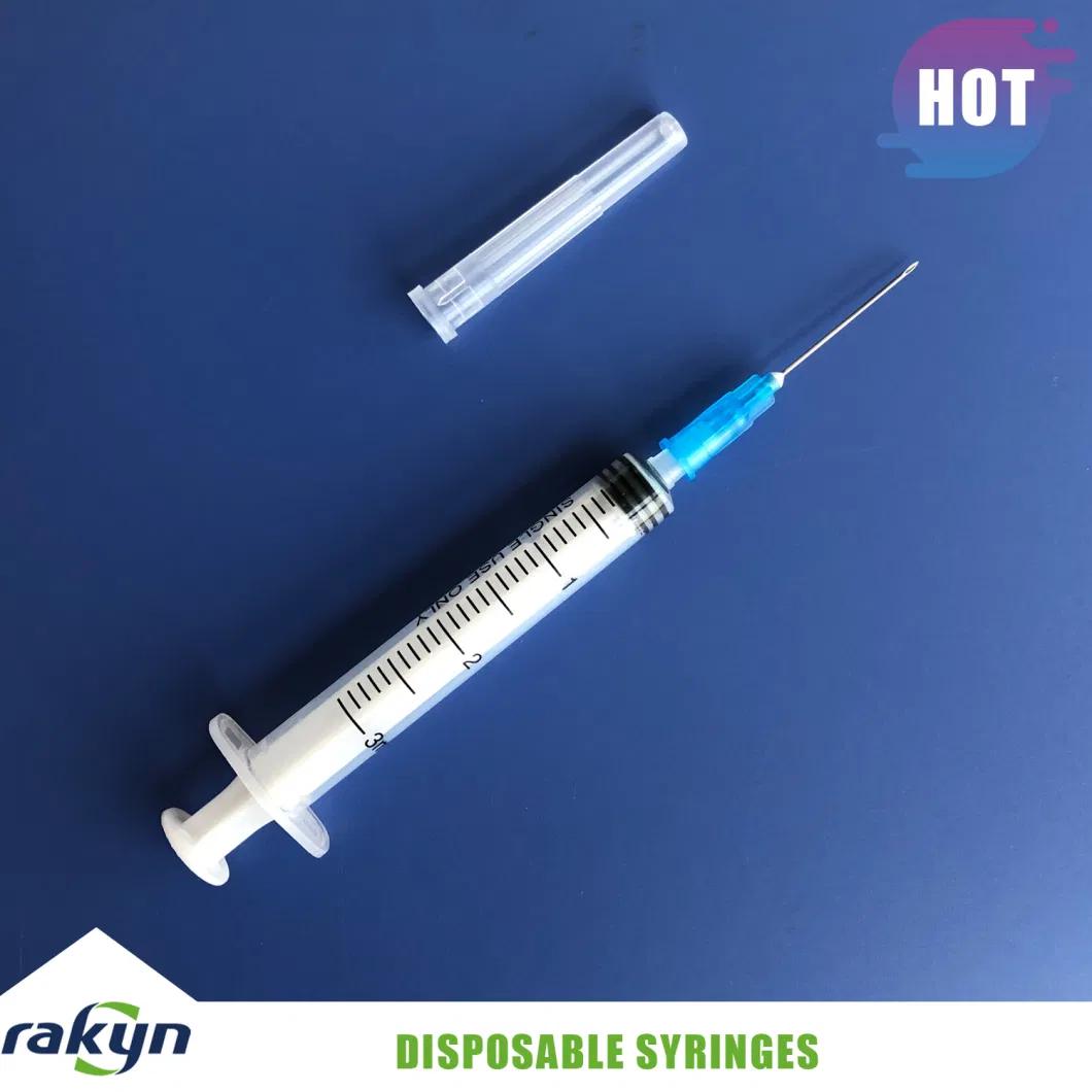 Medical Supply of Disposable Plastic Injection Vaccine Syringes 3cc 3ml Luer Slip